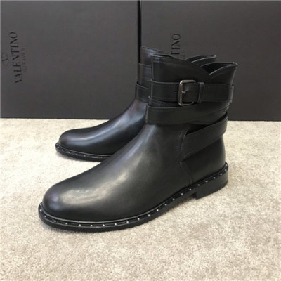 Valentino 2020 Men's Leather Ankle Boots - 발렌티노 2020 남성용 레더 앵글 부츠,Size(240-270),VTS0263,블랙