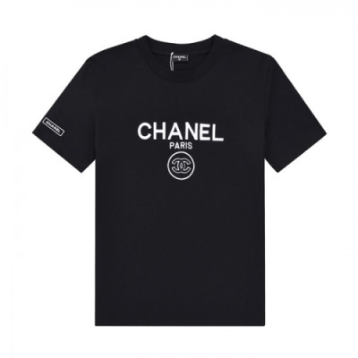 [샤넬]Chanel 2020 Mm/Wm 'CC' Logo Cotton Short Sleeved Tshirts - 샤넬 2020 남/녀 'CC'로고 코튼 반팔티 Cnl0639x.Size(xs - l).블랙