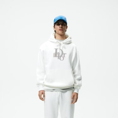 디올 남성 화이트 후드티 - Dior Mens White Hoodie - dic01058x