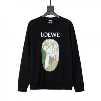 [로에베]Loewe 2020 Mens Logo Crew-neck Cotton Tshirts - 로에베 2020 남성 로고 크루넥 코튼 긴팔티 Loe0342x.Size(xs - l).블랙