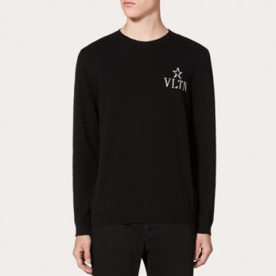 [발렌티노]Valentino 2020 Mens Big Logo Crew-neck Wool Sweaters - 발렌티노 2020 남성 빅로고 크루넥 울 스웨터 Val0451x.Size (s - 2xl).블랙