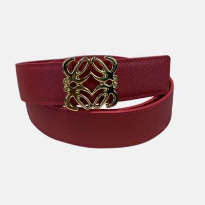 Loevve 2020 Women's Leather Belt - 로에베 2020 여성용 레더 벨트,LOEBT0042.Size(3.2cm).레드