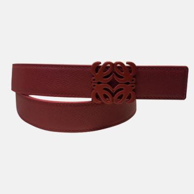 Loevve 2020 Women's Leather Belt - 로에베 2020 여성용 레더 벨트,LOEBT0046.Size(3.2cm).레드