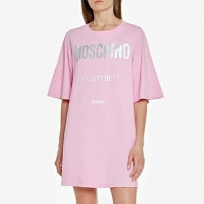 [모스키노]Moschino 2020 Mm/Wm Logo Cotton Short Sleeved Tshirts - 모스키노 2020 남자 로고 코튼 반팔티 Mos0128x.Size(s - l).핑크