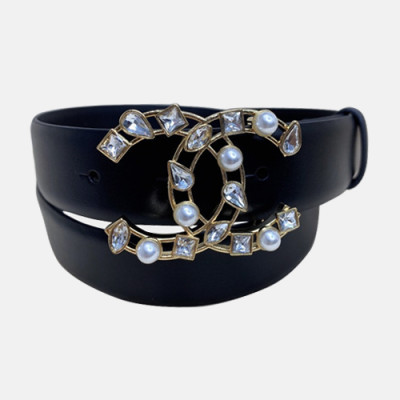 Chanel 2020 Women's Leather Belt - 샤넬 2020 여성용 레더 벨트,3cm,블랙