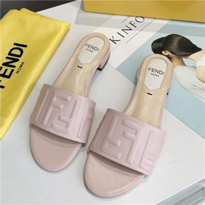 Fendi 2021 Women's Leather Slipper - 펜디 2021 여성용 레더 슬리퍼,Size(225-250),FENS0354,연핑크