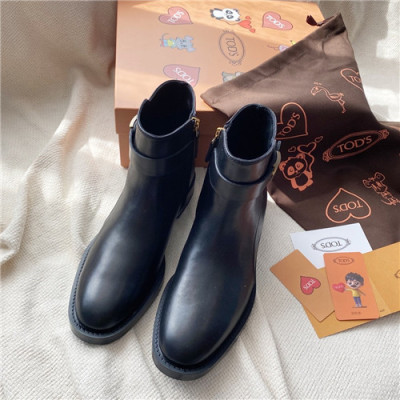 Tod's 2020 Women's Leather Ankle Boots - 토즈 2020 여성용 레더 앵글부츠,Size(225-250),TODS0160,블랙