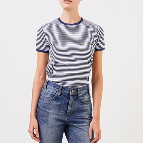 Celine Womens Hedi Slimane Tshirt - 셀린느 여성 코튼 반팔티 - cel91x