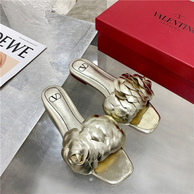 Valentino 2021 Women's Leather Slipper - 발렌티노 2021 여성용 레더 슬리퍼,Size(225-250),VTS0300,골드