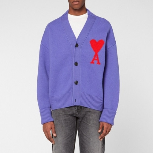 Ami 2020 Mens Logo Casual Cardigen - 아미 2020 남성 로고 캐쥬얼 가디건 Ami0077x.Size(s - xl).퍼플