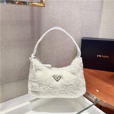 [프라다] Prada 2020 Women's Hobo Bag.23cm - 프라다 2020 여성용 호보백,23cm,PRAB0324,화이트