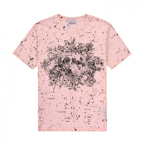 [디올]Dior 2020 Mm/Wm Casual Crew-neck Short Sleeved Tshirts - 디올 2020 남/녀 캐쥬얼 크루넥 반팔티 Dio01072x.Size(xs - l).핑크