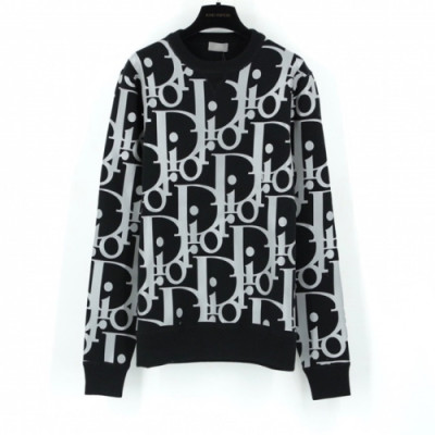 [디올]Dior 2020 Mens Retro Logo Crew-neck Sweaters - 디올 2020 남성 레트로 로고 크루넥 스웨터 Dio01074x.Size(xs - l).블랙