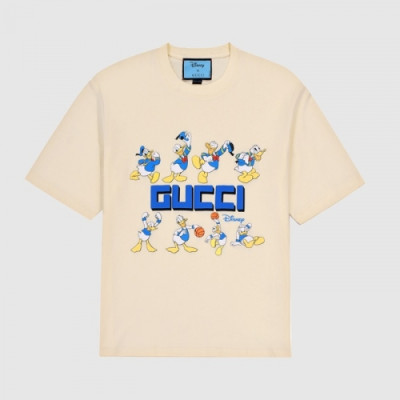 [매장판]Gucci 2020 Mm/Wm Logo Short Sleeved Tshirts - 구찌 2020 남자 로고 반팔티 Guc03317x.Size(s - l).아이보리