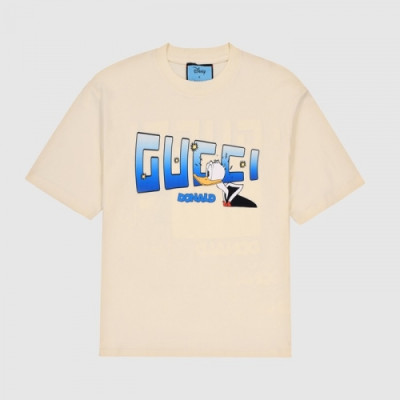 [매장판]Gucci 2020 Mm/Wm Logo Short Sleeved Tshirts - 구찌 2020 남자 로고 반팔티 Guc03318x.Size(s - l).아이보리