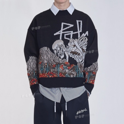 [팜 엔젤스]Palm Angels 2020 Mens Logo Crew-neck Sweaters - 팜 엔젤스 2020 남성 로고 크루넥 스웨터 Pam0271x.Size(xs - l).블랙