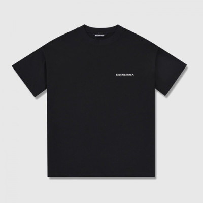 [발렌시아가]Balenciaga 2020 Mm/Wm Logo Cotton Short Sleeved Tshirts - 발렌시아가 2020 남/녀 로고 코튼 반팔티 Bal0913x.Size(xs - l).블랙