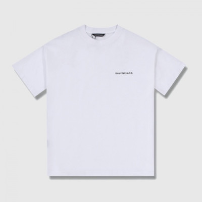 [발렌시아가]Balenciaga 2020 Mm/Wm Logo Cotton Short Sleeved Tshirts - 발렌시아가 2020 남/녀 로고 코튼 반팔티 Bal0914x.Size(xs - l).화이트