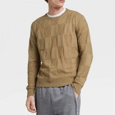 [제냐]Zegna 2020 Mens Basic Crew-neck Wool Sweater - 제냐 2020 남성 베이직  터틀넥 울 스웨터 Zeg0237x.Size(m - 2xl).베이지