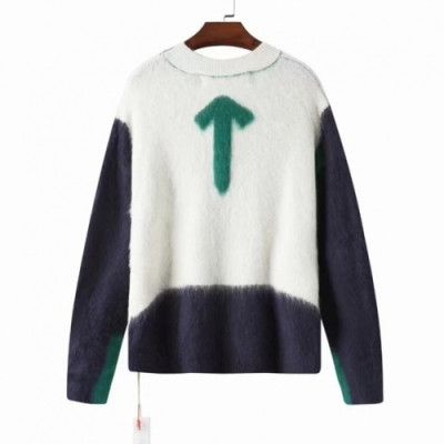 [오프화이트]Off-white 2020 Mm/Wm Brush Mohair Knit Sweater - 오프화이트 2020 남자 브러쉬 모헤어 니트 스웨터 Off0629x.Size(s - xl).화이트