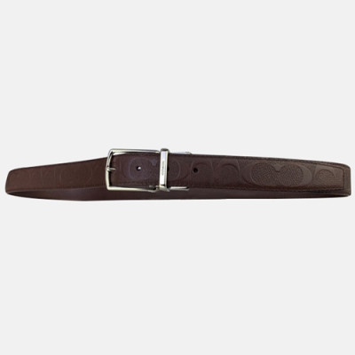 Caoch 2020 Men's Leather Belt - 코치 2020 남성용 레더 벨트,Size(3cm),CAOCBT0003,브라운