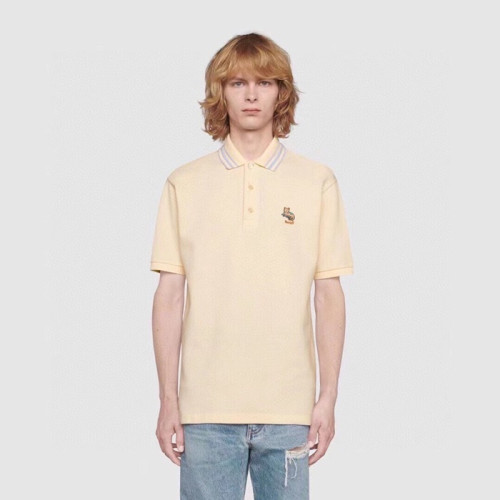 구찌 남성 폴로 아이보리 반팔티 - Gucci Mens Ivory Short Sleeved Tshirts - gu577x