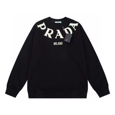 프라다 남자 크루넥 블랙 맨투맨 - Prada Mens Black Tshirts - pr01251x