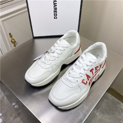 Dsquared 2020 Men's Leather Sneakers - 디스퀘어드 2020 남성용 레더 스니커즈,Size(240-270),DSQS0024,화이트