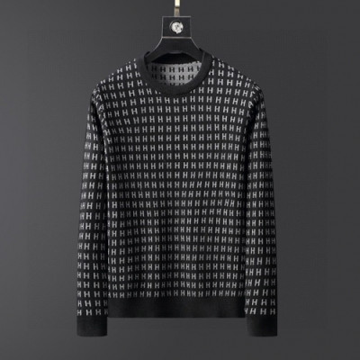 [에르메스]Hermes 2020 Mens Crew-neck Wool Sweater - 에르메스 2020 남성 크루넥 울 스웨터 Her0570x.Size(m - 3xl).블랙