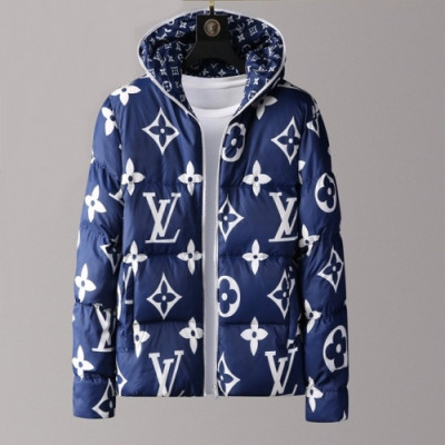 [루이비통]Louis vuitton 2021 Mens Logo Duck Down Padding - 루이비통 2021 남성 로고 덕다운 양면 패딩 Lou02543x.Size(m - 2xl).블루