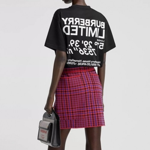 Burberry Mm/Wm Logo Cotton Short Sleeved Tshirts - 버버리 2021 남/녀 로고 코튼 반팔티 Bur03590x.Size(s - 2xl).블랙