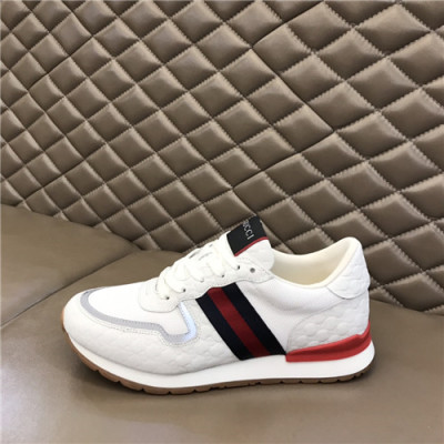 Gucci 2020 Men's Leather Sneakers - 구찌 2021 남성용 레더 스니커즈,Size(240-270),GUCS1385,화이트