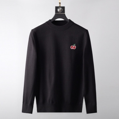 [구찌]Gucci 2021 Mens Logo Crew-neck Sweaters - 구찌 2021 남성 로고 코튼 스웨터 Guc03357x.Size(m - 3xl).블랙