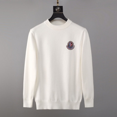 [몽클레어]Moncler 2021 Mens Retro Logo Crew-neck Sweaters - 몽클레어 2021 남성 레트로 로고 크루넥 스웨터 Moc02130x.Size(m - 3xl).화이트