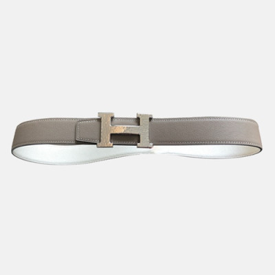 Hermes 2021 Men's Leather Belt - 에르메스 2021 남성용 레더 벨트HERBT0094,그레이