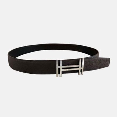 Hermes 2021 Mens Leather Belt - 에르메스 2021 남성용 레더 벨트，HERBT0112,블랙