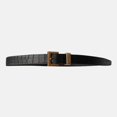 Saint Laurent 2021 Women's Leather Belt - 입생로랑 2021 여성용 레더 벨드,YSLBT0018.블랙