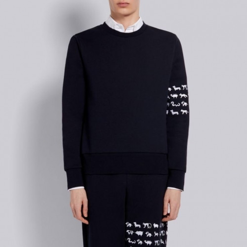 [톰브라운]Thom Browne 2021 Mens Crew-neck Tshirts - 톰브라운 2021 남성 크루넥 긴팔티 Thom01188x.Size(s - xl).네이비