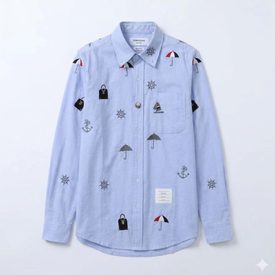 [톰브라운]Thom Browne Mens Strap Cotton Tshirts - 톰브라운 남성 스트랩 코튼 셔츠 Thom01192x.Size