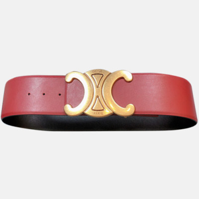 Celine 2021 Women's Leather Belt - 셀린느 2021 여성용 레더 벨트,CELBT0005, 레드