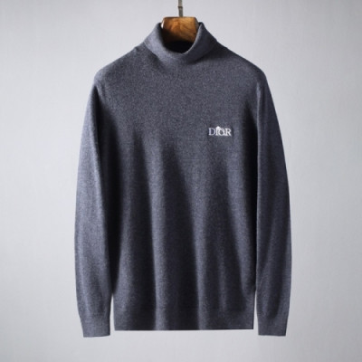 [디올]Dior 2021 Mens Retro Logo Turtle-neck Sweaters - 디올 2021 남성 레트로 로고 터틀넥 스웨터 Dio01098x.Size(m - 3xl).그레이