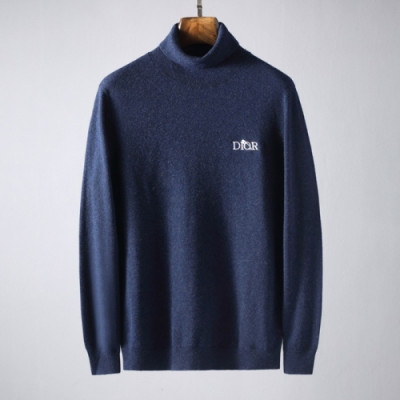 [디올]Dior 2021 Mens Retro Logo Turtle-neck Sweaters - 디올 2021 남성 레트로 로고 터틀넥 스웨터 Dio01100x.Size(m - 3xl).네이비