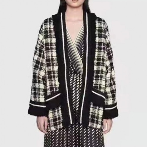 Gucci Womens Trendy V-neck Cardigan - 구찌 2021 여성 트렌디 브이넥 가디건 Guc03367x.Size(s - l).블랙