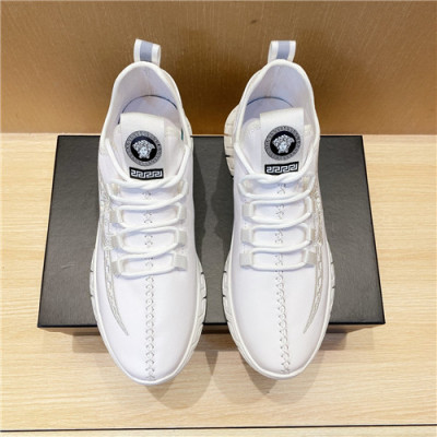 Versace 2021 Men's Leather Sneakers - 베르사체 2021 남성용 레더 스니커즈,Size(240-270),VERS0531,화이트