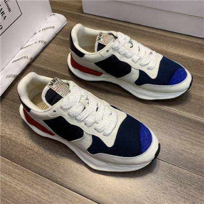 Mihara Yasuhiro 2021 Men's Leather Sneakers - 미하라 야스히로 2021 남성용 레더 스니커즈,Size(240-270),MYS0009,블루