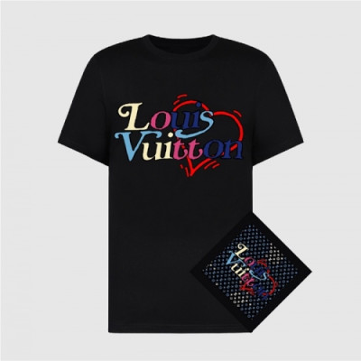 [루이비통]Louis vuitton 2021 Mm/Wm Logo Short Sleeved Tshirts - 루이비통 2021 남/녀 로고 반팔티 Lou02578x.Size(s - xl).블랙