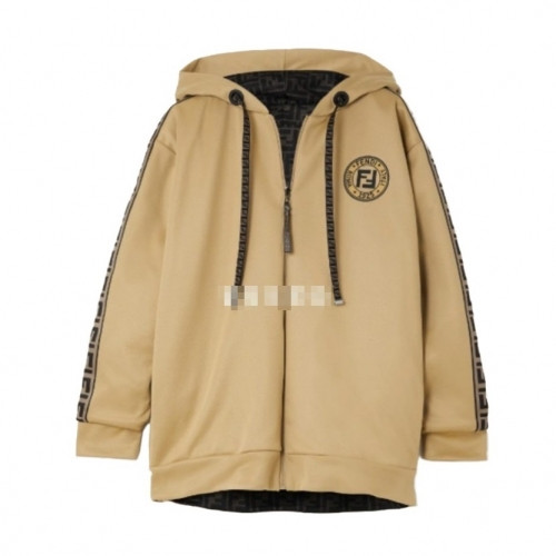 Fendi Womens Logo Casual Cotton Hoodie - 펜디 2021 여성 로고 캐쥬얼 코튼 양면 후디 Fen0919x.Size(s - l).브라운