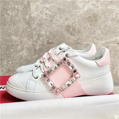 Roger Vivier 2021 Women's Leather Sneakers - 로저비비에 2021 여성용 레더 스니커즈,Size(225-250),RVS0166,화이트