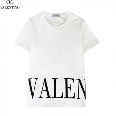 [발렌티노]Valentino 2021 Mens Logo Crew-neck Short Sleeved Tshirts - 발렌티노 2021 남성 로고 크루넥 반팔티 Val0458x.Size(s - 2xl).화이트