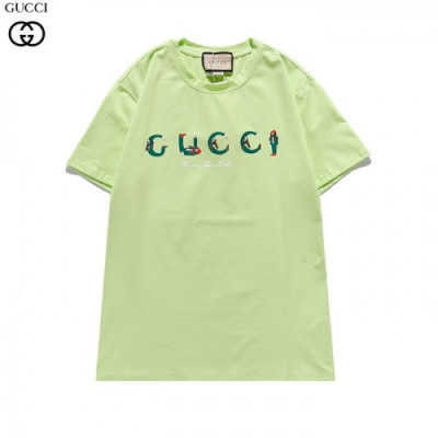 [매장판]Gucci 2021 Mm/Wm Logo Short Sleeved Tshirts - 구찌 2021 남/녀 로고 반팔티 Guc03400x.Size(s - 2xl).그린